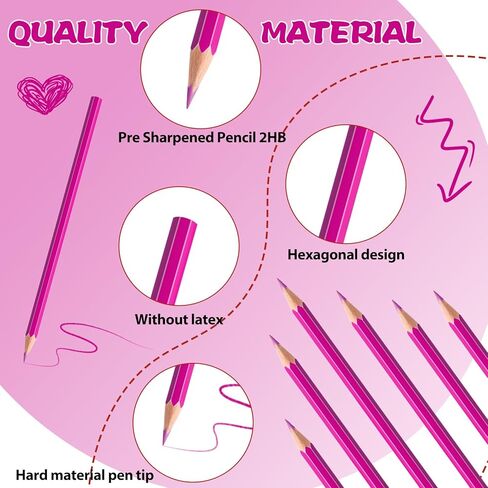 36 قطعة من أقلام الرصاص الملونة باللون الأحمر، مجموعة أقلام رصاص فنية خشبية احترافية تم شحذها مسبقًا للفنانين | لوازم رسم ممتازة للرسم (أحمر) in Kuwait