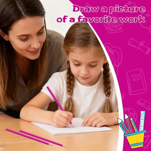 36 قطعة من أقلام الرصاص الملونة باللون الأحمر، مجموعة أقلام رصاص فنية خشبية احترافية تم شحذها مسبقًا للفنانين | لوازم رسم ممتازة للرسم (أحمر) in Kuwait