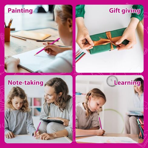 36 قطعة من أقلام الرصاص الملونة باللون الأحمر، مجموعة أقلام رصاص فنية خشبية احترافية تم شحذها مسبقًا للفنانين | لوازم رسم ممتازة للرسم (أحمر) in Kuwait