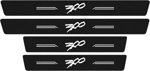 4pcs/Set for Chrysler Door Sill Protector 300/C/ 300S 2005-2023 Door Sill Protector, Carbon Fiber Vinyl Door Sill Trim Scuff Plate in Saudi Arabia