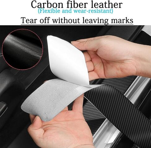 4pcs/Set for Chrysler Door Sill Protector 300/C/ 300S 2005-2023 Door Sill Protector, Carbon Fiber Vinyl Door Sill Trim Scuff Plate in Saudi Arabia