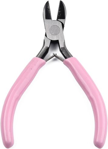3 pcs Steel Pliers Set Side Cutter/Round Nose/Needle Nose Pliers with Plastic Handles Small Wire Cutter Tools for Jewelry Repair Crafts Wire Wrapping Cutting, Pearl Pink in Saudi Arabia