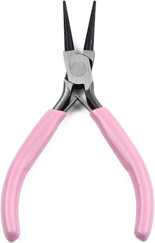 3 pcs Steel Pliers Set Side Cutter/Round Nose/Needle Nose Pliers with Plastic Handles Small Wire Cutter Tools for Jewelry Repair Crafts Wire Wrapping Cutting, Pearl Pink in Saudi Arabia
