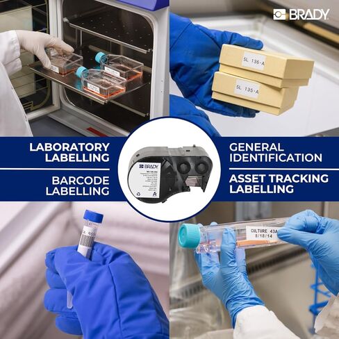 Brady Authentic (M5-118-492) FreezerBondz™ Ultra-Thin Cryogenic Polyester LBL .375 x 1 x .375Dia Black on White, 240 Labels. for use with The BMP51 and M511 Label Printers in Saudi Arabia