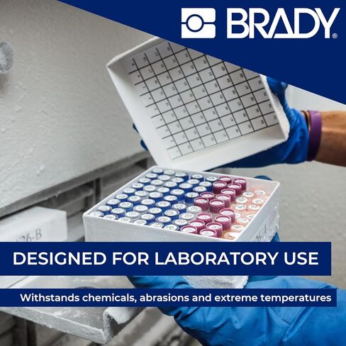 Brady Authentic (M5-118-492) FreezerBondz™ Ultra-Thin Cryogenic Polyester LBL .375 x 1 x .375Dia Black on White, 240 Labels. for use with The BMP51 and M511 Label Printers in Saudi Arabia
