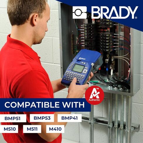 Brady Authentic (M5-118-492) FreezerBondz™ Ultra-Thin Cryogenic Polyester LBL .375 x 1 x .375Dia Black on White, 240 Labels. for use with The BMP51 and M511 Label Printers in Saudi Arabia