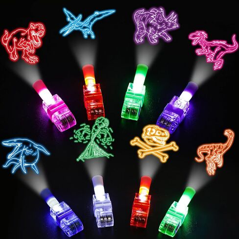 LovesTown 24PCS Space Themed Party Favors, LED Finger Lights for Kids Glow in The Dark Party Supplies for Birthday Goodie Bags Fillers Classroom Prizes in Saudi Arabia