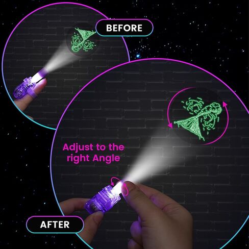 LovesTown 24PCS Space Themed Party Favors, LED Finger Lights for Kids Glow in The Dark Party Supplies for Birthday Goodie Bags Fillers Classroom Prizes in Saudi Arabia