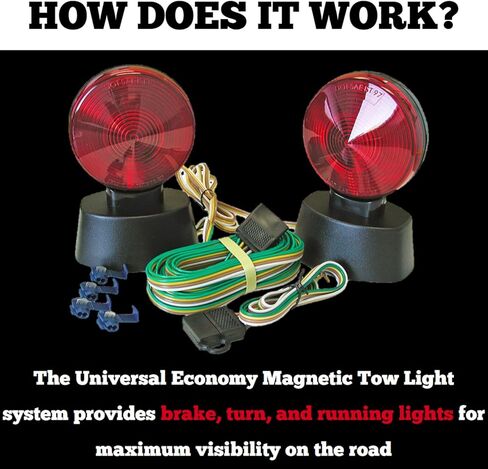 Roadmaster 2120 Universal Economy Magnetic Tow Light Kit | Fits All Vehicles | No Splicing Required for Installation | Versatile Use | Secure Attachment | Durable Construction in Saudi Arabia