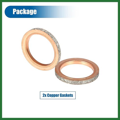 Motoforti 2 Pcs Exhaust Pipe Muffler Silencer Gasket Kit Copper Gaskets for Yamaha Rhino 660 YXR660F 4X4 2004-2007 Long-lasting in Saudi Arabia