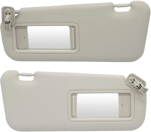 Pair Gray Sun Visor Driver&Passenger Side Compatible with 3 2010 2011 2012 2013 BBM2-69-320C-75 BBM3-69-320C-75 W/Mirror Left Right Side in Saudi Arabia