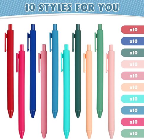 Teling 100 Pieces Motivational Pens Bulk Operation Inspirational Quotes Ballpoint Pens with Saying for Back to School Gifts Black Ink Party Favors Pens(Gentle Colors, Classic Style) in Saudi Arabia