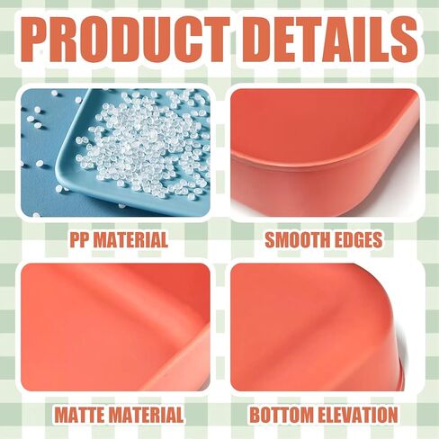 5 Pcs Small Litter Box, Plastic Kitten Litter Box, 13.9 x 9.8 x 3 Inch Open Litter Box for Small Pet, Easy to Clean Pet Friendly in Kuwait