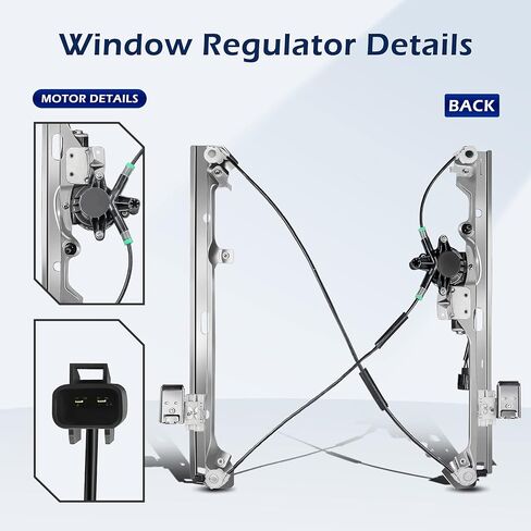 MOSTPLUS Power Window Regulator with Motor 741-645 Compatible for 1999-2007 Chevrolet Silverado Avalanche Suburban & GMC Sierra Yukon | 2002-2006 Escalade Front Passenger Side in Saudi Arabia