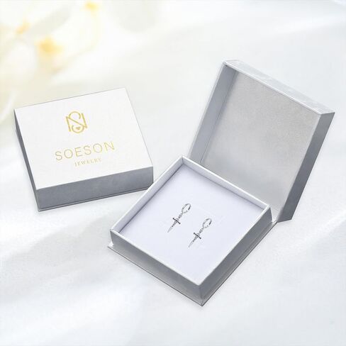 Moonstone Earrings Sterling Silver Devil Angel Dangle Earrings Heart Moonstone Drop Devil Jewelry Gifts for Women Girls Mother's Day in Saudi Arabia