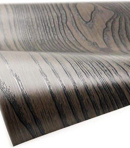 VViViD Chocolate Brown Ash Wood Natural Texture Architectural Vinyl Sheet Film Roll (15.9 Inch x 6.5ft Roll) in Saudi Arabia