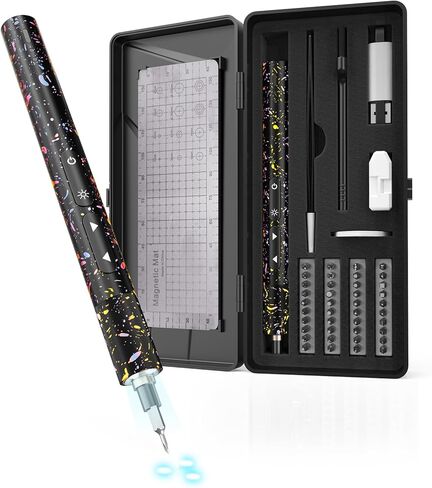 Electric Screwdriver Sets, 55-in-1 Mini Electric Screwdriver Sets, Precision Power Screwdriver Kits with Magnetic Bits, LED Lights, Electric Tool Kits for Phone, Glasses, PC, Camera, Black in Kuwait