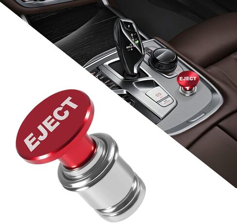 Car Cigarette Lighter, Cigarette Lighter for Car, Anodized Aluminum Push Button Lighter Dustproof Plug, FIRE MISSILE Button Auto Interior Accessories for Most Vehicles (Laser Red FIRE MISSILE) in Kuwait