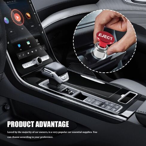 Car Cigarette Lighter, Cigarette Lighter for Car, Anodized Aluminum Push Button Lighter Dustproof Plug, FIRE MISSILE Button Auto Interior Accessories for Most Vehicles (Laser Red FIRE MISSILE) in Kuwait