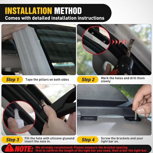 Nilight 52 inch Curved LED Light Bar Bracket Mounting Upper Windshield Roof Cab Brackets for Dodge RAM 1500 4th Gen 2009-2018, 1500 Classic 2019-2024 and RAM 2500 3500 2010-2018 in Saudi Arabia