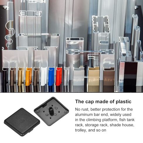 Single Hole Square Aluminum Extrusion End Cap [for aluminum bar end,storage rack] - 30x30mm / 10pcs in Saudi Arabia