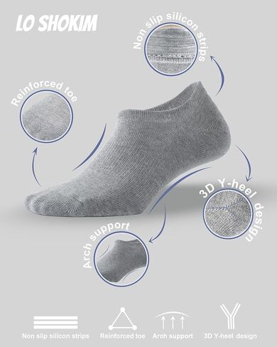 No Show Socks Men 8 Pairs Cotton Low Cut Socks Casual Breathable Non Slip Invisible Socks 6-9/9-12/12-14 in Kuwait