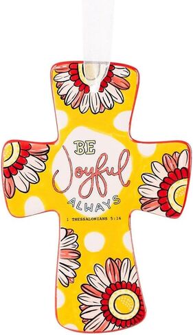 Glory Haus, Wall Cross, Ceramic, Hand-painted, 4"x6" for children and adults (A Sweet Friendship Refreshed the Soul) in Saudi Arabia