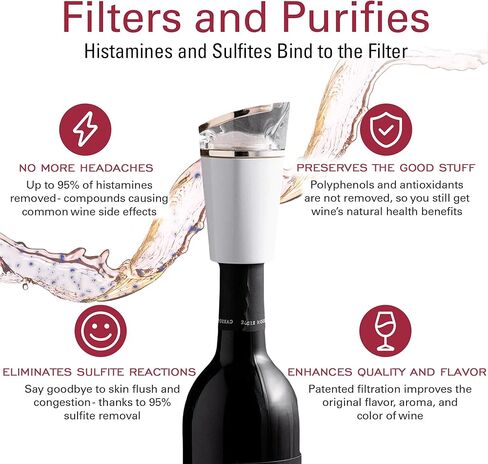 PureWine Phoenix Bio-Pods 8-Pack Refill for Wine Filter - Eco-Friendly, Portable, Reusable Wine Aerator - Histamine & Sulfite Filter & Purifier in Saudi Arabia