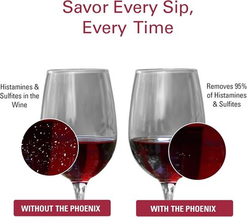 PureWine Phoenix Bio-Pods 8-Pack Refill for Wine Filter - Eco-Friendly, Portable, Reusable Wine Aerator - Histamine & Sulfite Filter & Purifier in Saudi Arabia