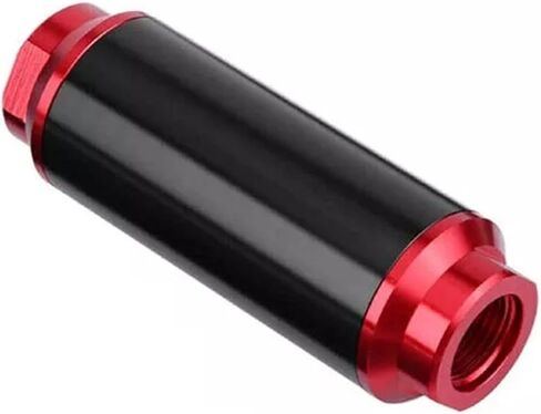 Inline Filter High Flow 100 Micron Reusable AN6 AN8 AN10 Adapter Black and Red in Saudi Arabia