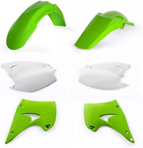 Acerbis Plastic Kit For Kawasaki KX125 (2003-2005), KX250 (2003-2007) - white in Saudi Arabia