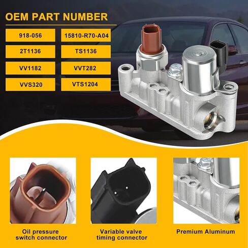 918-056 VVT الملف اللولبي، 15810R70A04 الملف اللولبي توقيت الصمام المتغير لهوندا أوديسي 2008-2017، للطيار 2009-2015، لأكورد 2008-2012، لكروس تور 2010-2011، لRDX 2013-2015 3.5L V6 in Kuwait