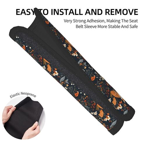 Elegant Pattern Featuring Foxes 2 Pack Car Seat Belt Cover Pads Pram Strap Covers Automotive Seatbelt Universal Soft Comfortable for Men Women Adults in Saudi Arabia