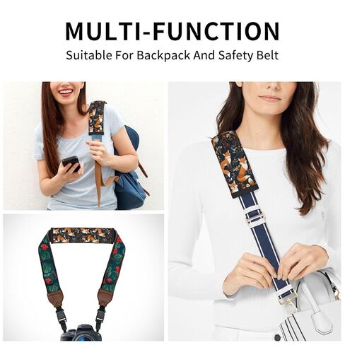 Elegant Pattern Featuring Foxes 2 Pack Car Seat Belt Cover Pads Pram Strap Covers Automotive Seatbelt Universal Soft Comfortable for Men Women Adults in Saudi Arabia