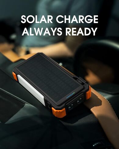 Solar Jump Starter, 5000A Peak 12V Car Battery Jump Starter for Up to 10.0L Gas & 6.0L Diesel Engines, Portable Car Jump Starter, Jumper Cables & Solar Power Bank,Gray in Saudi Arabia