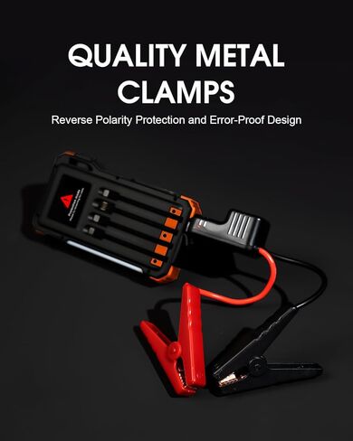 Solar Jump Starter, 5000A Peak 12V Car Battery Jump Starter for Up to 10.0L Gas & 6.0L Diesel Engines, Portable Car Jump Starter, Jumper Cables & Solar Power Bank,Gray in Saudi Arabia