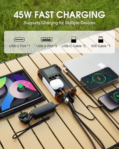 Solar Jump Starter, 5000A Peak 12V Car Battery Jump Starter for Up to 10.0L Gas & 6.0L Diesel Engines, Portable Car Jump Starter, Jumper Cables & Solar Power Bank,Gray in Saudi Arabia