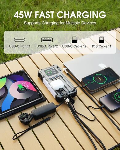 Solar Jump Starter, 5000A Peak 12V Car Battery Jump Starter for Up to 10.0L Gas & 6.0L Diesel Engines, Portable Car Jump Starter, Jumper Cables & Solar Power Bank,Gray in Saudi Arabia