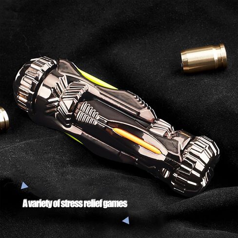 ألعاب فيدجيت المعدنية للبالغين: أداة تخفيف الضغط EDC فيدجيت سبينر، حلقة دوارة رائعة لتخفيف التوتر للإصبع، أفضل هدية لعبة فولاذية صغيرة للرجال (JJ008-Gold) in Kuwait