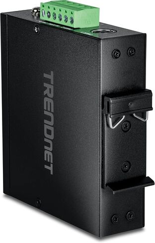 محول وسائط SFP صناعي مقوى من TRENDnet إلى Gigabit UPoE، غلاف مصنف IP30، يتضمن سكة DIN وحوامل حائطية، درجة حرارة التشغيل. -40 إلى 75 درجة مئوية (-40 إلى 167 درجة فهرنهايت)، TI-UF11SFP، أسود in Saudi Arabia