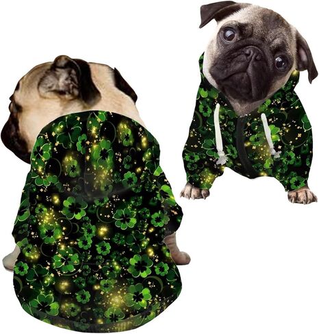 Howilath Dog Hoodie ملابس الحيوانات الأليفة، ملابس طوطم عرقية بسحاب للكلاب، سويت شيرت قبلي هندسي بني مع قبعة، قمصان بقلنسوة للكلاب والقطط - مقاس M in Kuwait