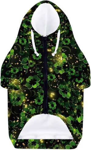 Howilath Dog Hoodie ملابس الحيوانات الأليفة، ملابس طوطم عرقية بسحاب للكلاب، سويت شيرت قبلي هندسي بني مع قبعة، قمصان بقلنسوة للكلاب والقطط - مقاس M in Kuwait