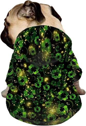 Howilath Dog Hoodie ملابس الحيوانات الأليفة، ملابس طوطم عرقية بسحاب للكلاب، سويت شيرت قبلي هندسي بني مع قبعة، قمصان بقلنسوة للكلاب والقطط - مقاس M in Kuwait