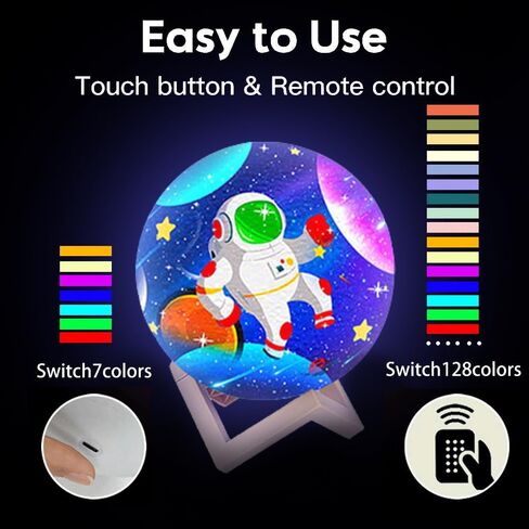 CPLA DIY 3D Moon Night Light, Paint Your Own Moon Lamp Kit, Arts Supplies and Crafts Kit, Ages 6 7 8 9 10 11 12 13 Year Old Girls Boys Kids Birthday Gifts in Saudi Arabia