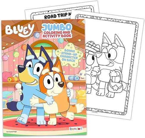 مجموعة كتب التلوين والأنشطة Bluey Ultimate - حزمة تلوين لصفحات التلوين للأطفال، والتلوين بدون فوضى، والملصقات، والمزيد | كتب تلوين جامبو بلوي 4-8، 3-5، 8-12 in Kuwait