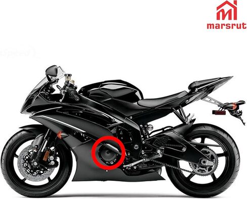 غطاء الجزء الثابت مناسب لـ Yamaha R6، YZFR6 YZF-R6 2006-2024، استبدال حشية غطاء محرك علبة المرافق اليسرى، يستبدل 2C0-15411-01-00 (قطعة واحدة، أسود) in Saudi Arabia
