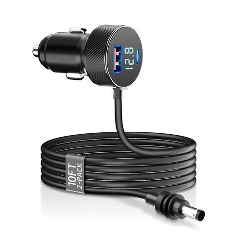 كابل Starlink Mini [10FT]، AUCARAUTO 3 في 1 Starlink Mini Car Charger DC كابل طاقة 12V-24V محول ولاعة السجائر مع شاشة رقمية، PD 45W USB-C وشاحن USB سريع (18W) للشاحنات والسيارات RVs in Kuwait