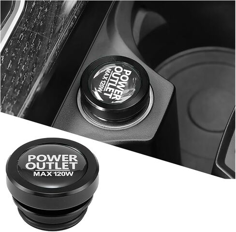 Car Cigarette Lighter Cover, Dustproof Vehicle Smoke Button Plug Cap With Rubber Rings, Waterproof Auto Interior Protection Decoration Accessories, Universal for SUV Sedan Truck (Black) in Saudi Arabia