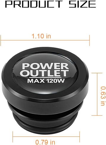 Car Cigarette Lighter Cover, Dustproof Vehicle Smoke Button Plug Cap With Rubber Rings, Waterproof Auto Interior Protection Decoration Accessories, Universal for SUV Sedan Truck (Black) in Saudi Arabia