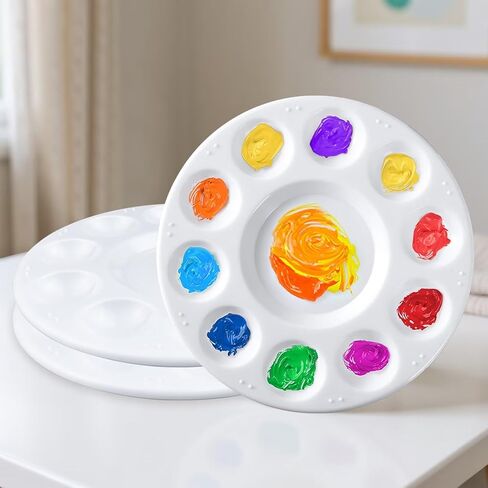 3PCS Paint Tray Palettes Plastic Art Supplies Students Art Class Palette Paint Supplies in Saudi Arabia